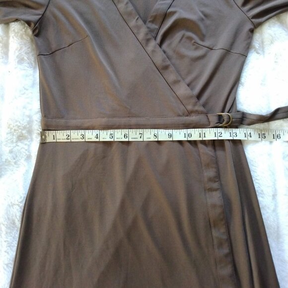 Lapis small brown wrap dress - Picture 7 of 11